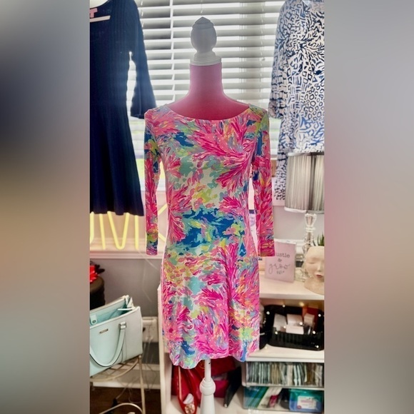 LILLY PULITZER SOPHIE DRESS IN MULTI PALM BEACH CORAL - EUC - Picture 8 of 12